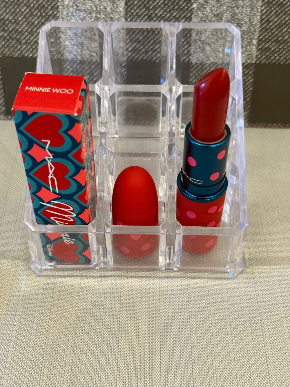 MAC Cosmetics Minnie Woo Lipstick — Bright Red Polka-Dot Tube